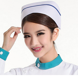 护士长帽子批发定做白大褂衣服长短袖款式粉红蓝色带杠护士冒服