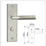 铝合金门卫生间门锁厨房门锁浴室门锁单舌执手锁孔距125mm