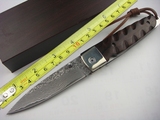 大马士革钢 日本名匠手工作VG10进口钢高硬度小刀极品花纹折叠刀