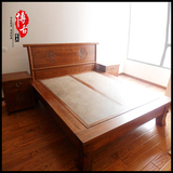 简约实木床 新中式双人床 中式古典 明清仿古 六尺1.8老榆木床