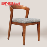 思纳博 水曲柳椅子 现代简约风格 实餐椅 休闲实木椅子北欧椅子