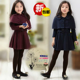 女大童春装2016新款韩版女童连衣裙子两件套装秋冬长袖小女孩衣服