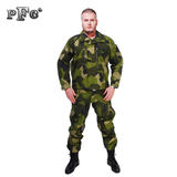 PFC瑞典迷彩90p套装外套 男女款防水阻燃军迷作备战工服cs装备