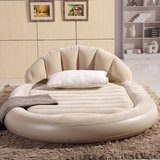 豪华椭圆形折叠床气垫床单人双人充气床 1.5米宽家用床 带靠背