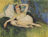 百传艺品 装饰画无框画油画世界名画 毕加索 躺着的裸女