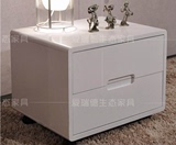 厂家直销 床头柜简约现代 白色烤漆 时尚 宜家 收纳柜 尺寸可定制