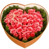 粉玫瑰花礼盒苏州杭州上海鲜花速递圣诞节情人节鲜花生日鲜花盒装