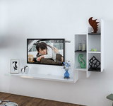 创意简约简易组装壁挂造型电视柜组合电视背景墙视听影视柜书架