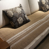 四季通用棉线编织沙发垫布艺 简约现代亚麻沙发巾沙发套组合沙发