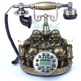 仿古复古电话机 双笑佛 欧式 古董电话　 实木彩盒电话机送礼佳品