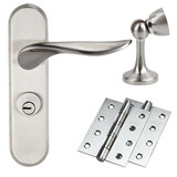 德国klc门锁三件套 简约室内实木门锁具 进口304不锈钢门吸合页