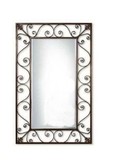 美式乡村家具铁艺镜框复古式试衣镜创意实木浴室镜做旧镜子特价