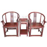 红木家具\老挝大红酸枝皇宫椅圈椅\中堂摆件三件套\收藏升值