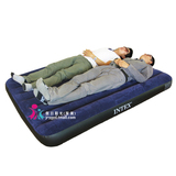 INTEX原装正品双人植绒充气床午休冲气床垫户外旅行露营加厚2人气