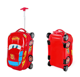 炫酷跑车儿童拉杆箱18寸迪士尼麦昆总动员四轮旅行箱行李箱包拖箱