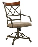 欧式美式 铁艺办公椅 电脑椅 职员椅 员工椅 可旋转 靠背椅