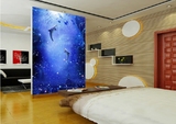 卡通海底世界鱼电视背景墙纸壁纸儿童房间卧室环保大型壁画水晶宫