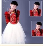 儿童古典演出服礼服女童古筝琵琶二胡民族舞蹈乐器表演服装合唱服