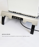 Actto/安尚 NBS-06双风扇笔记本电脑散热器支架底座带4口USB