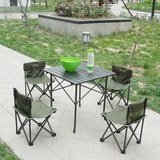 特价军野户外折叠桌椅套餐便携式野营套装铝合金野餐桌椅折叠组合
