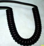 全铜PU高弹力螺旋型弹簧电线电缆 2芯黑色弹簧线（库存低价销售）