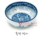 韩国叁宝陶瓷 深蓝牡丹 拉面碗 大汤碗 特大碗 圆碗青花瓷