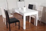 简约现代田园皮艺布艺餐桌椅 韩式白色烤漆餐桌 特价餐桌餐椅组合