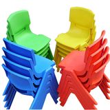 幼儿园加厚环保塑料靠背椅 红黄蓝绿粉五色 正品儿童塑料凳