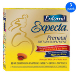 新版Enfamil美赞臣DHA脑黄金胶囊+维生素30粒套装 孕妇哺乳期必备