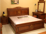 实木卧室家具套装 欧式组合实木双人床 床头柜衣柜婚房家具小户型