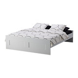 上海宜家代购IKEA家居特价百灵40.6床双人床架白色