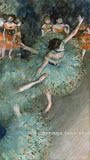 德加 舞者 芭蕾舞蹈课 之一 印象派油画 竖款布画芯 教室装饰画