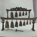 中式汉室仿古工艺品摆件 曾侯乙双层音乐编钟 青铜器装饰乐器