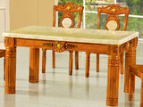实木台架桌长方形人造石餐桌 天然人造大理石桌面1.3/1.5/1.8米