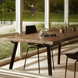 全实木铁艺橡木loft 餐桌书桌写字台，美式法式，私人定做定制