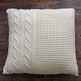 纯棉美式乡村 针织毛线抱枕 床上靠枕 全棉靠垫套 沙发抱枕