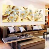 中式家和富贵简约花卉 客厅装饰画沙发后墙壁画无框现代 卧室挂画