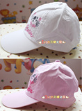【丽婴房】芭比正品 白色粉色全棉鸭舌帽 宝宝太阳帽子 女童帽子