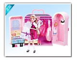 乐吉儿H21C梦幻衣柜橱芭比娃娃衣服大礼盒套装正品可儿女孩公主玩