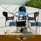 户外家具阳台休闲桌椅花园别墅藤椅茶几组合庭院桌椅酒吧咖啡桌椅