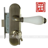 意大利AMG/欧式美式门锁哑青古铜瓷白陶瓷门锁/5713-110AB