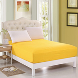 纯色纯棉床笠四件套 全棉防滑席梦思保护床罩圆床笠1.8米床上用品