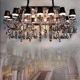 圣菲尔 餐厅水晶吊灯长形水晶灯客厅灯欧式餐厅灯别墅新古典吊灯