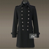 包邮冬季德国军装复古呢子大衣男士中长款外套男装大衣中长款大码