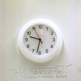 宜家代购IKEA 拉奇挂钟简易时钟客厅厨房钟表计时器 白色 9.9元