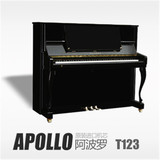 Apollo钢琴进口全新包邮T123德国进口机芯立式琴光亮乌黑88键正品