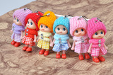 挂件 毛绒玩具韩版可爱迷你迷糊娃娃手机女孩挂件迷你围裙布娃娃