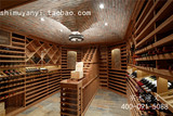 酒窖酒柜红酒架子 简约现代储物柜子 实木家具定制定做 欧式酒庄