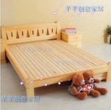 特价实木床公主小孩儿童床单人床1米1.2米双人床1.5米1.8米松木床