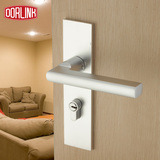 dorlink多灵 现代太空铝雅白色室内门锁房门锁卧室木门锁具 包邮